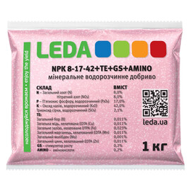 Удобрение Leda 8-17-42+TE+GS+Amino Leda Agro 1 кг, Фасовка: 1 кг | Agriks