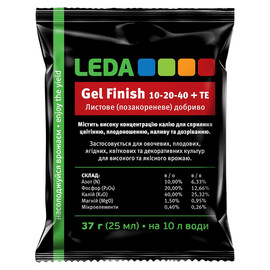 Leda Gel Finish 10-20-40 + TE Leda Agro добриво, Фасовка: Міні упаковка 25 мл | Agriks