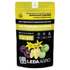 Добриво Зав'язування та налив (Пасльонові) NPK 14-10-26+ТЕ Leda Agro 1 кг | Agriks