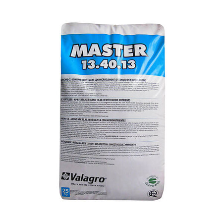 Минеральное удобрение Мастер 13+40+13 Valagro от 250 г, Фасовка: Проф упаковка 25 кг | Agriks
