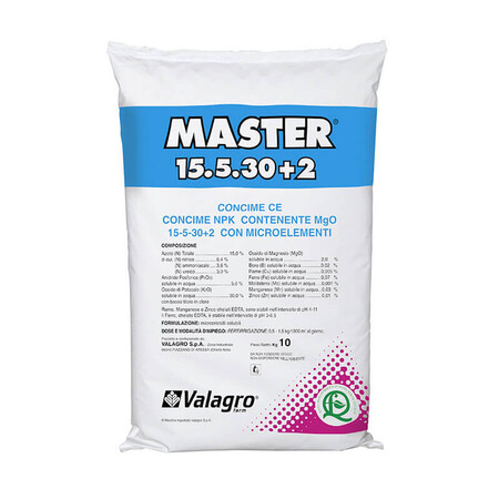 Минеральное удобрение Мастер 15+5+30 Valagro от 250 г, Фасовка: Проф упаковка 10 кг | Agriks
