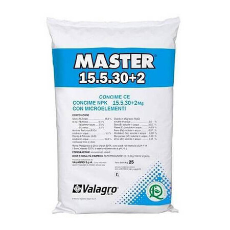 Минеральное удобрение Мастер 15+5+30 Valagro от 10 кг, Фасовка: Проф упаковка 25 кг | Agriks