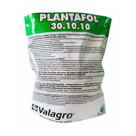 Минеральное удобрение Плантафол 30+10+10 Valagro от 250 г, Фасовка: Проф упаковка 5 кг | Agriks