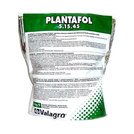 Минеральное удобрение Плантафол 5+15+45 Valagro от 1 кг, Фасовка: Проф упаковка 5 кг | Agriks