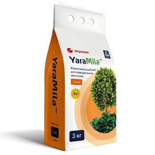 Удобрение комплексное для декоративных листовых Осень 1 кг YaraMila, Фасовка: Проф упаковка 3 кг | Agriks