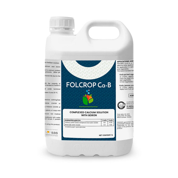 Микроэлемент Folcrop Ca-B (Фолкроп Ca-B) Solare Sementi 5 л | Agriks