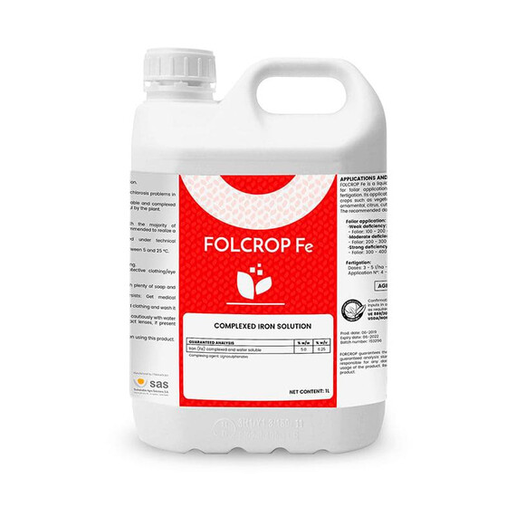 Микроэлемент Folcrop Fe (Фолкроп Ферум) Solare Sementi 1 л | Agriks