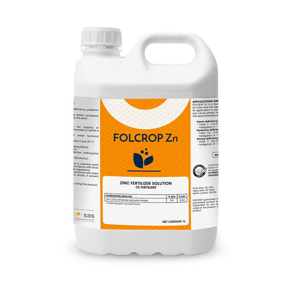 Микроэлемент Folcrop Zn (Фолкроп Цинк) Solare Sementi 5 л | Agriks