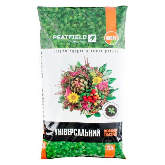 Торфяной субстрат Универсальный Peatfield 20 л | Agriks