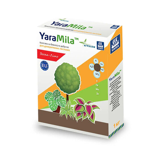 Удобрение комплексное для декоротивных листовых Весна-Лето Yara 1 кг, Фасовка: Проф упаковка 1 кг | Agriks
