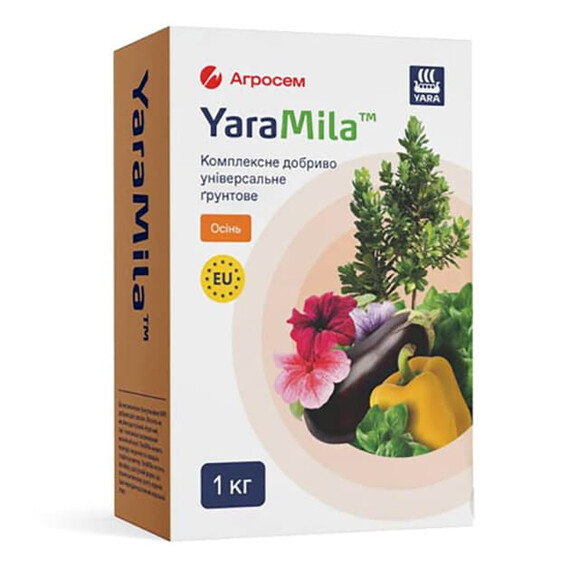 Удобрение комплексное универсальное грунтовое Осень YaraMila 1 кг, Фасовка: Проф упаковка 1 кг | Agriks