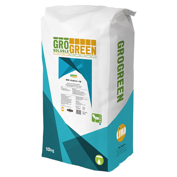 Добриво Грогрін 13-40-13+ТЕ Lima 10 кг, Фасовка: Проф упаковка 10 кг | Agriks