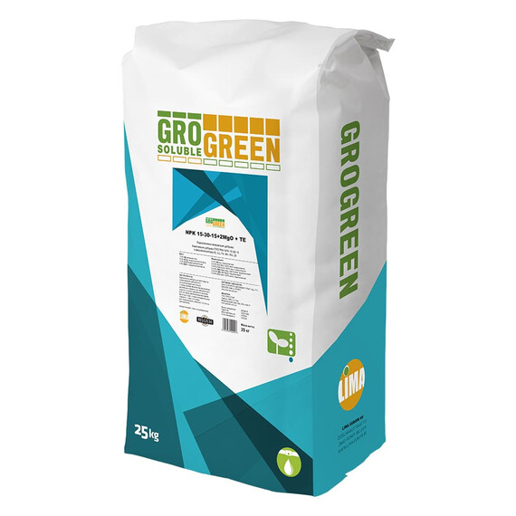Добриво Грогрін 15-30-15+2MgO+ТЕ Lima 25 кг | Agriks