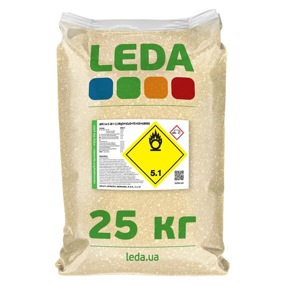 Удобрение Leda NPK 14-5-28 +2,5MgO+4CaO+TE+GS+Amino Leda Agro | Agriks
