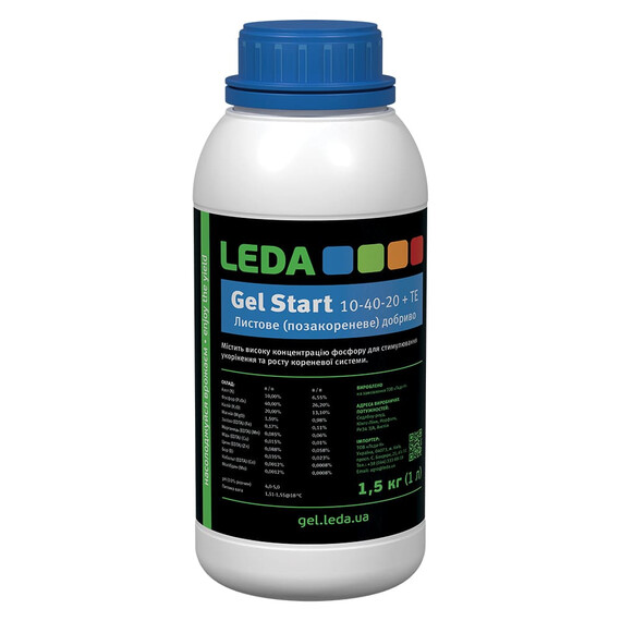 Leda Gel Start 10-40-20 + TE Leda Agro добриво, Фасовка: Флакон 1 л | Agriks