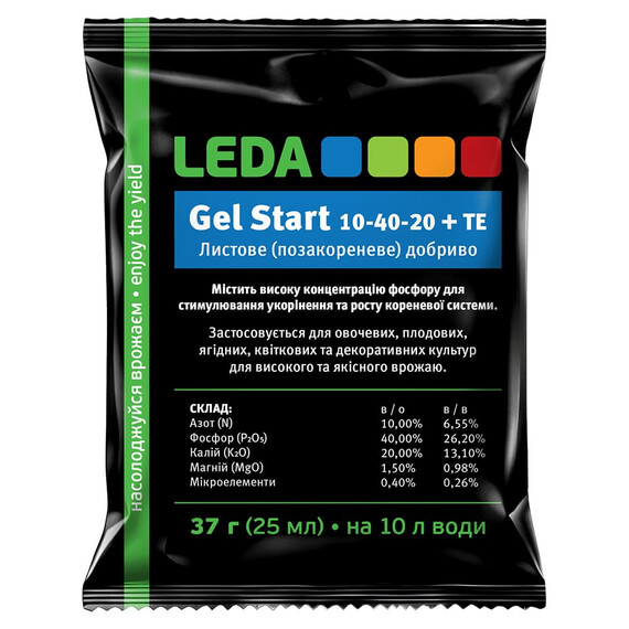 Leda Gel Start 10-40-20 + TE Leda Agro добриво, Фасовка: Міні упаковка 25 мл | Agriks
