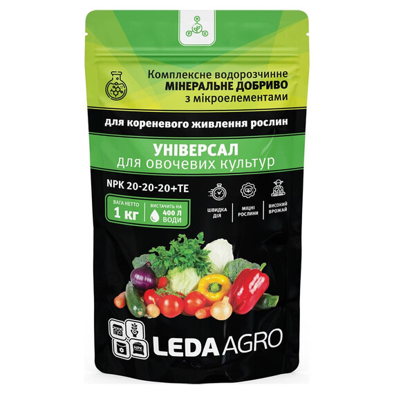 Удобрение Универсал NPK 20-20-20+ТЕ Leda Agro 1 кг | Agriks